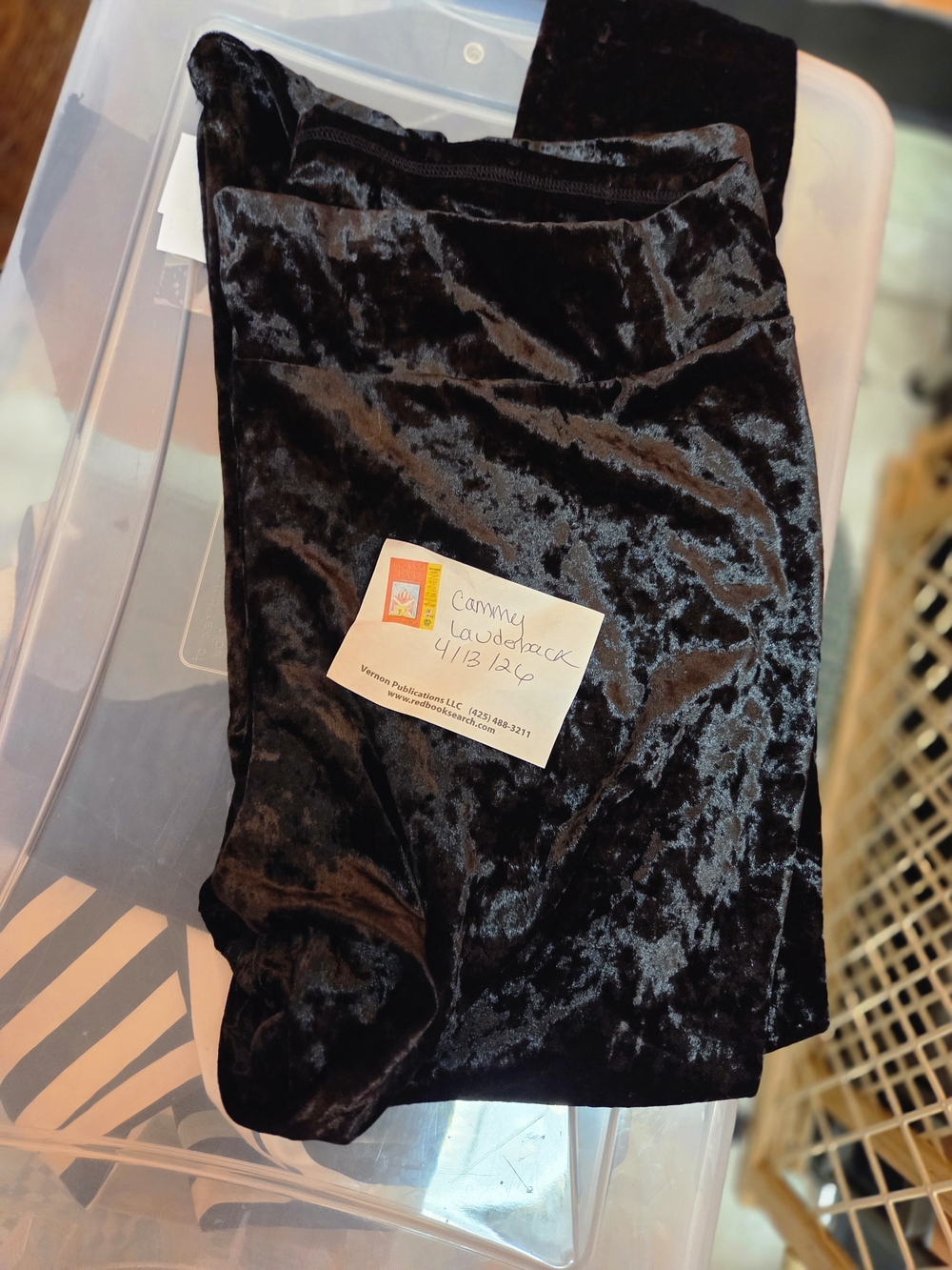 Killstar Black Crushed Velvet Leggings